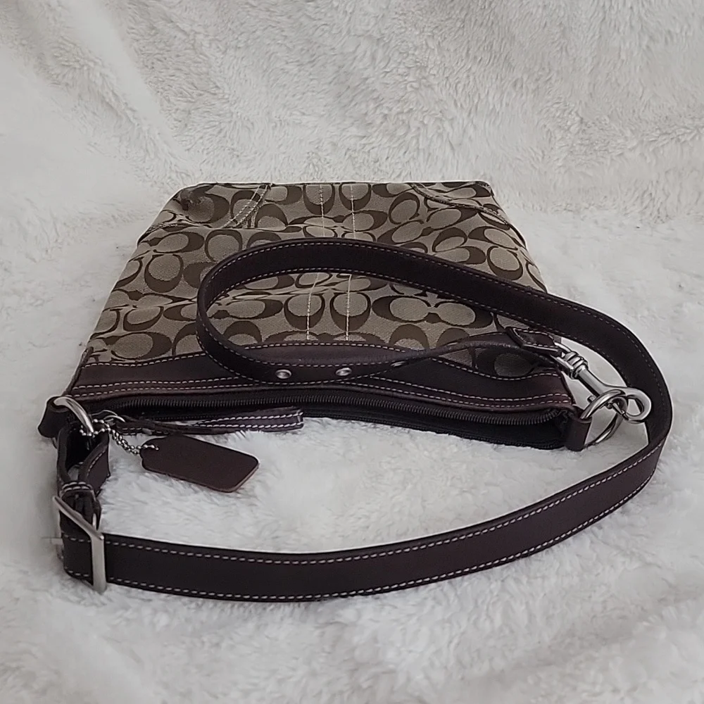 Coach Monogram Canvas Crossbody Bag Purse